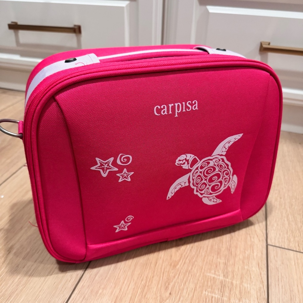Carpisa beauty case travel train case pink sea turtles toiletry makeup bag ocean